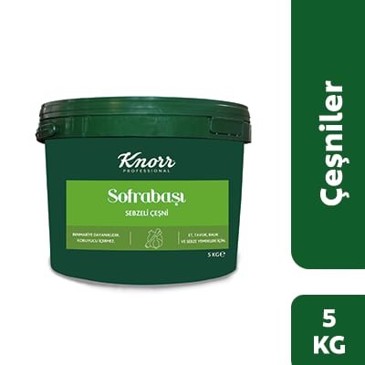 Knorr Sofrabaşı Sebzeli Çeşni 5KG - Tencere yemeklerinin yanı sıra fırın yemekleri çorba, garnitür, soslar ve marinasyon işlemlerinde de kullanabilirsiniz.